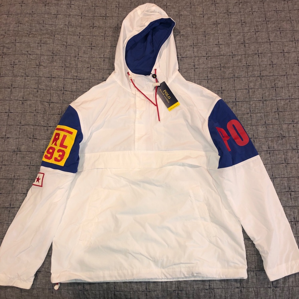 NWT Ralph Lauren CP93 pullover jacket white cream